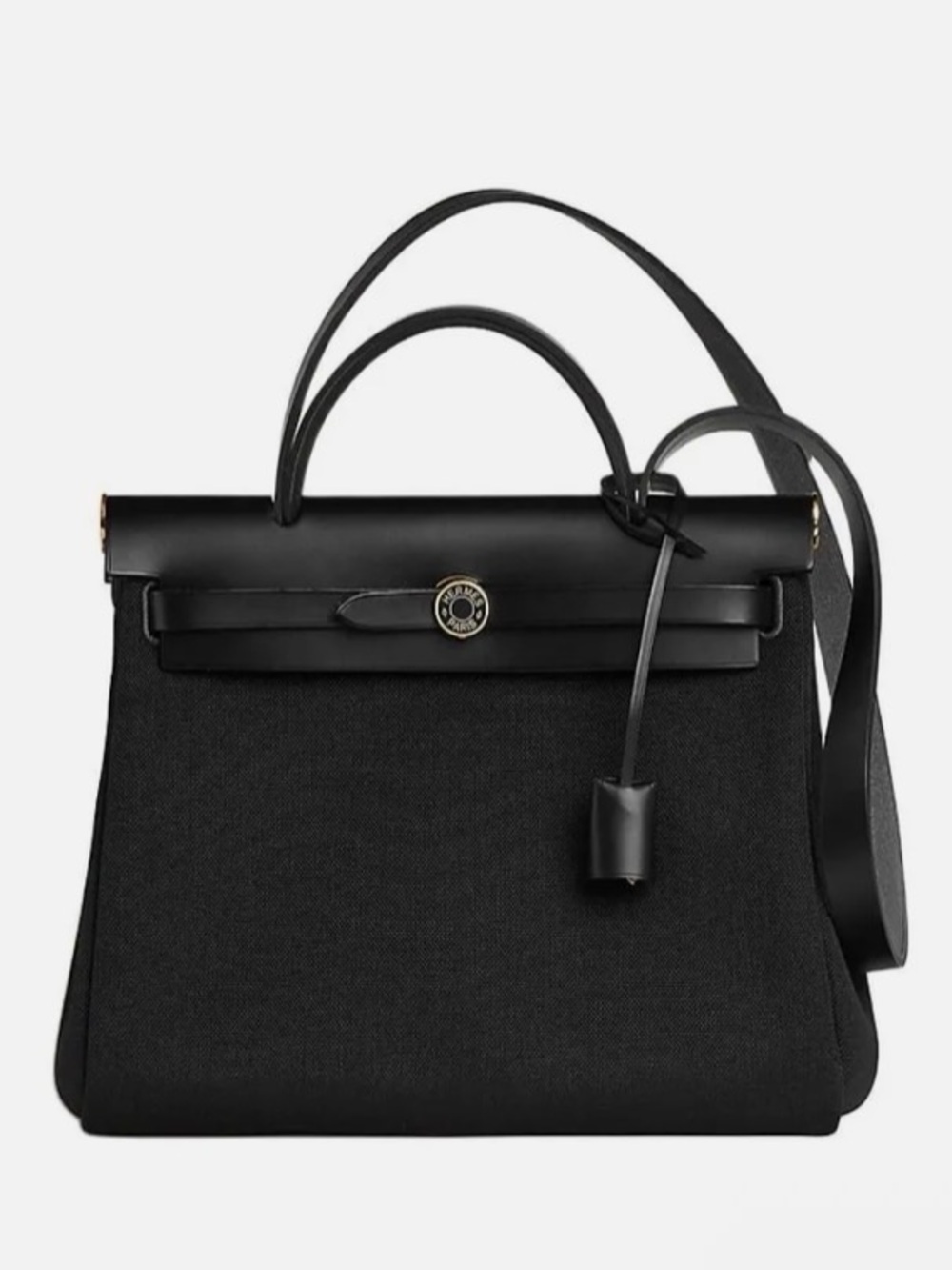 Hermès Herbag Zip 31 in Black with Palladium Hardware (2025)